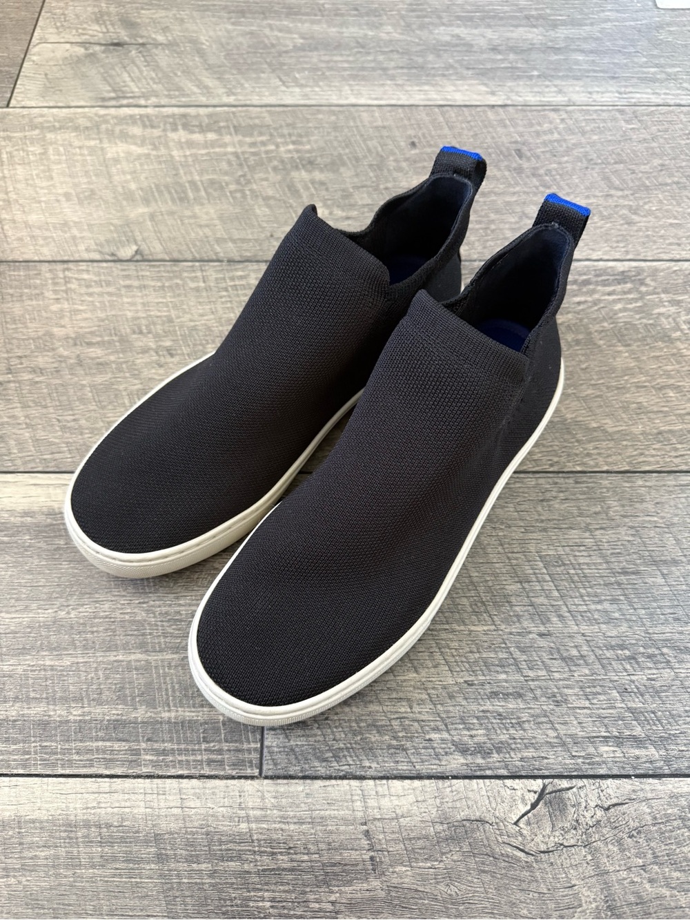 Rothy's Black Knit Slip-On Chelsea Sneakers